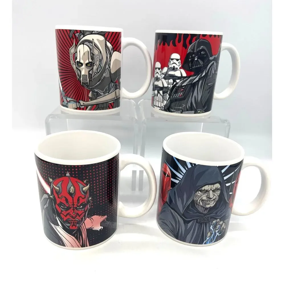Galerie Star Wars Set of 4 Coffee Mugs General Grievous Darth Vadar Darth Maul